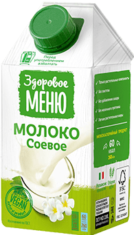 Молоко соевое Здоровое Меню/500мл.