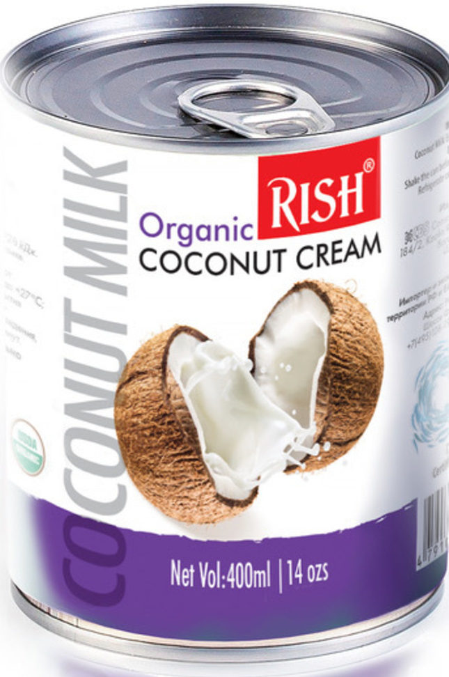 Кокосовые сливки Rish(ж. 20-22%)Organic/400мл.