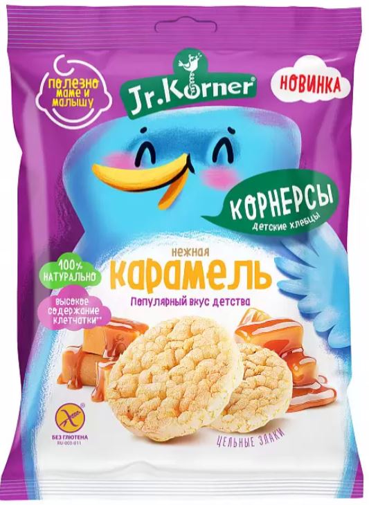 Рисовые мини хлебцы Карамельные Jr. Körner/30гр.